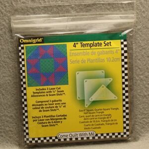 Omnigrid 4 Inch Template Set 3 Piece Laser Cut Quilt Templates 2219 New